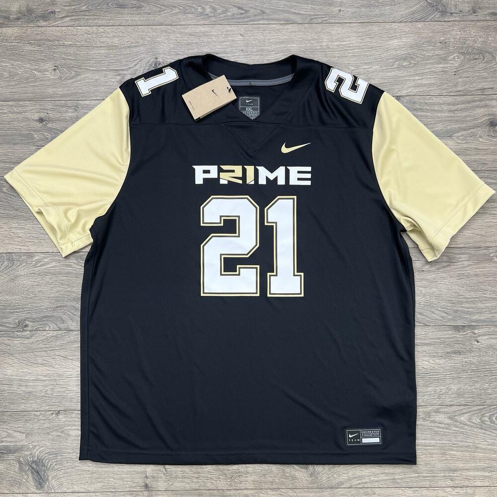 Nike Prime Sadeur Sanders Jersey Sz 2XL Mens Black Prime 2.0 #21 Football